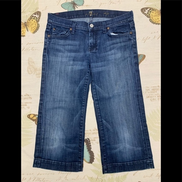 7 for all mankind crop dojo denim jeans - Picture 2 of 6